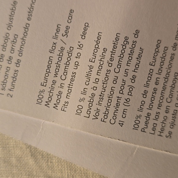 ❤️BUY 2 GET 1 FREE  West Elm European Flax Linen Sheet Set,Full,Frost Gray,$269 - Picture 13 of 15